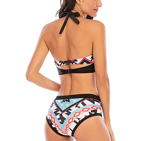 Denater Minimalistic Suspenders Lacing Swimsuit Maldives Hawaiian Beach Boho - Picture 4 of 9